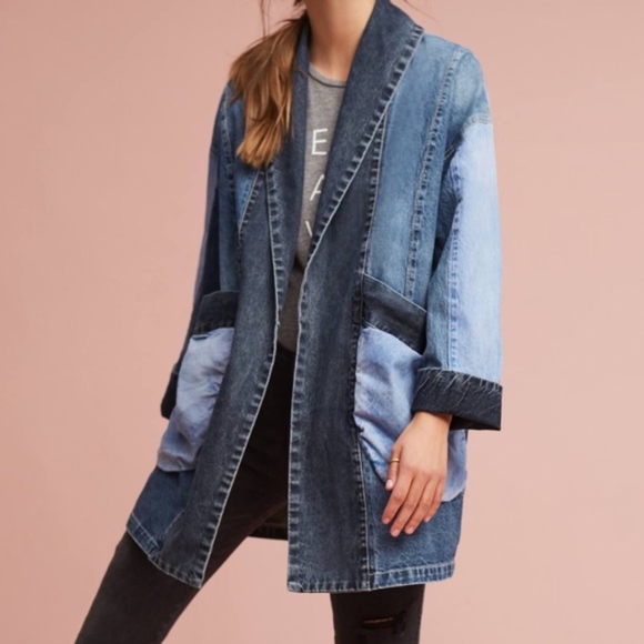 Anthropologie Jackets & Blazers - Anthropologie Pilcro Jadira Denim Kimono Jacket